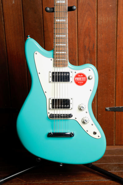 Squier Paranormal Baritone Jazzmaster HH Sea Foam Green Electric Guitar