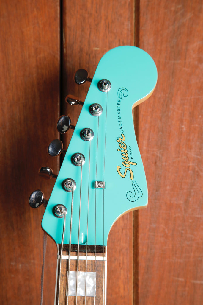 Squier Paranormal Baritone Jazzmaster HH Sea Foam Green Electric Guitar