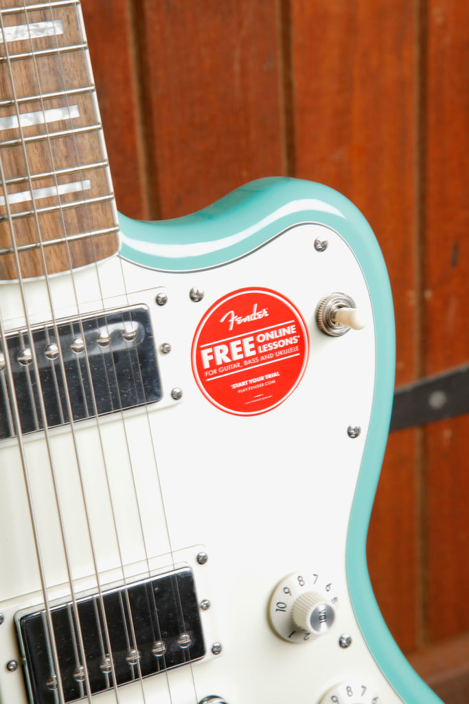 Squier Paranormal Baritone Jazzmaster HH Sea Foam Green Electric Guitar