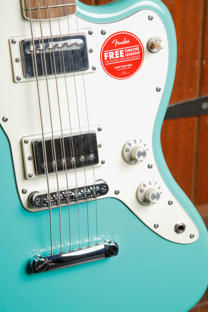 Squier Paranormal Baritone Jazzmaster HH Sea Foam Green Electric Guitar