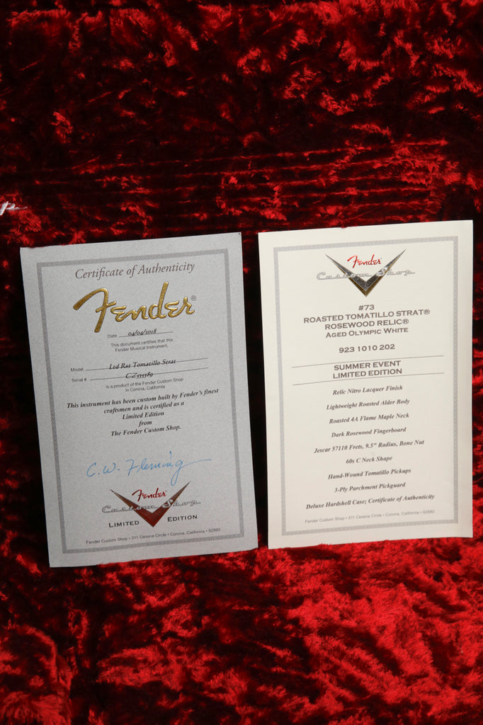 Fender Custom Shop LTD Roasted Tomatillo Stratocaster Aged Olympic White Relic Pre-Owned