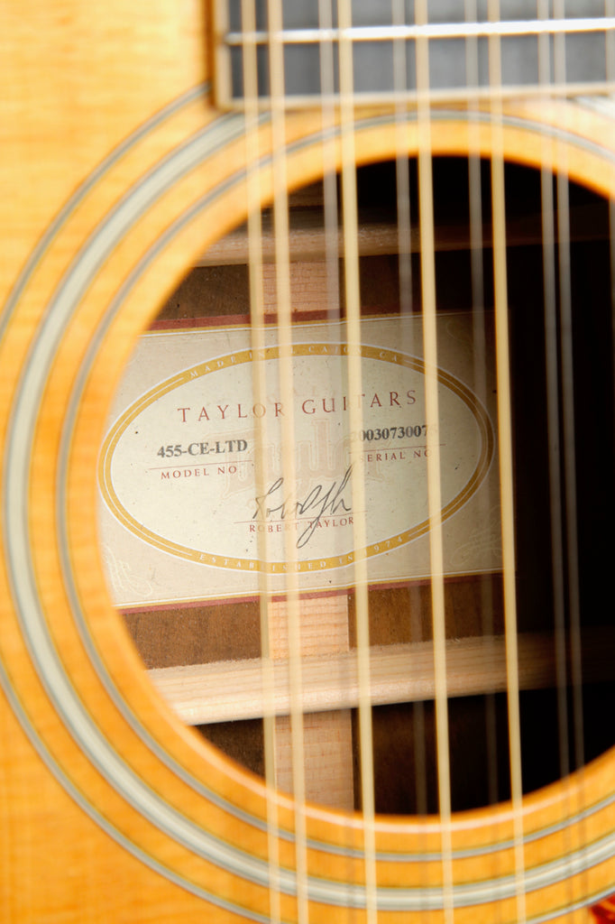 Taylor 455 CE LTD Jumbo Acoustic-Electric 12-String Guitar 2003 Pre-Owned