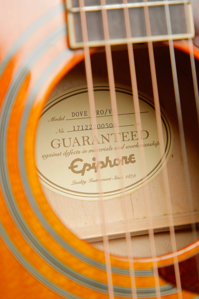 Epiphone Dove Pro Vintage Burst Acoustic-Electric Guitar Pre-Owned