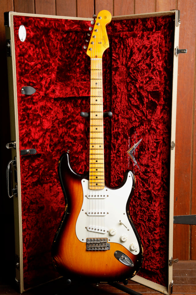 Fender Custom Shop LTD 1955 Stratocaster Sunburst Relic Electric Guitar 2015 Pre-Owned