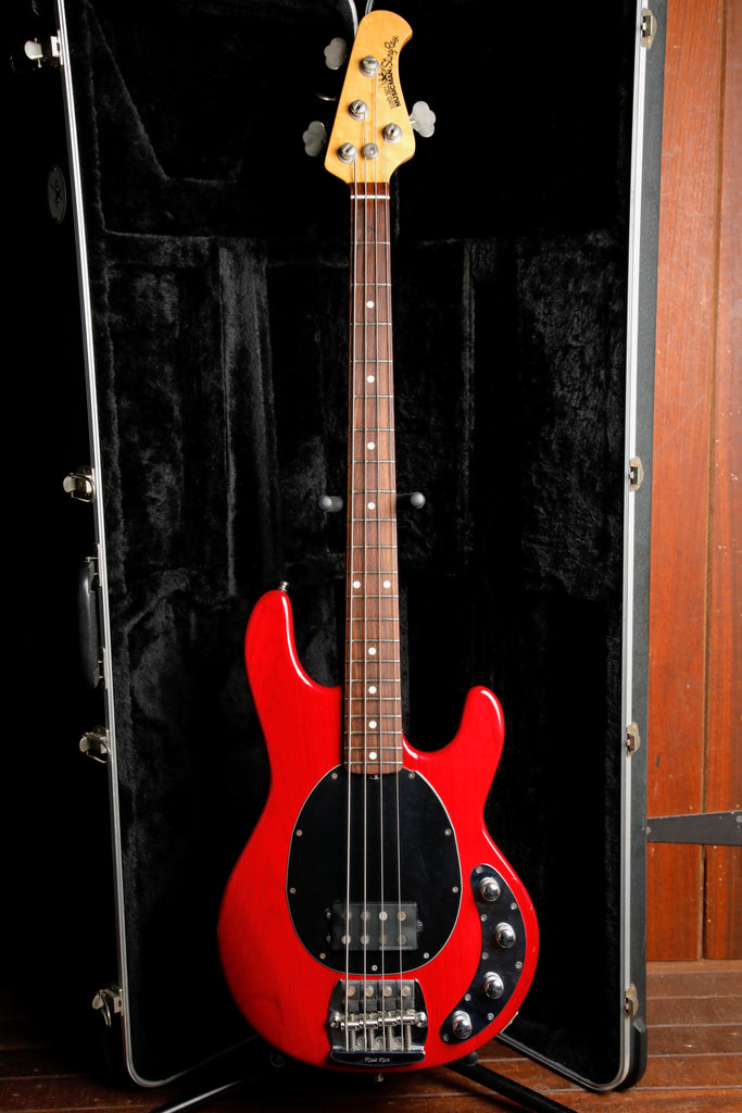Ernie Ball Music Man StingRay 4 Cherry Red Bass Guitar 1994 Pre-Owned