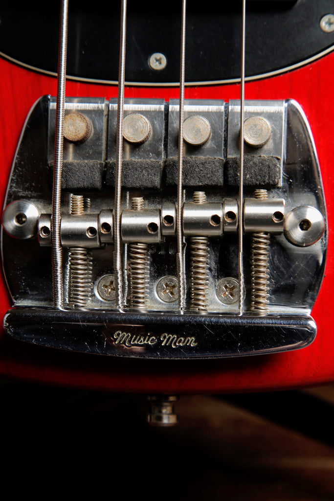 Ernie Ball Music Man StingRay 4 Cherry Red Bass Guitar 1994 Pre-Owned