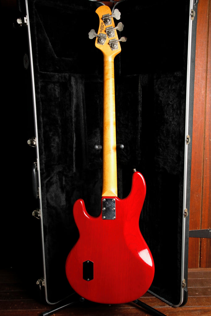Ernie Ball Music Man StingRay 4 Cherry Red Bass Guitar 1994 Pre-Owned