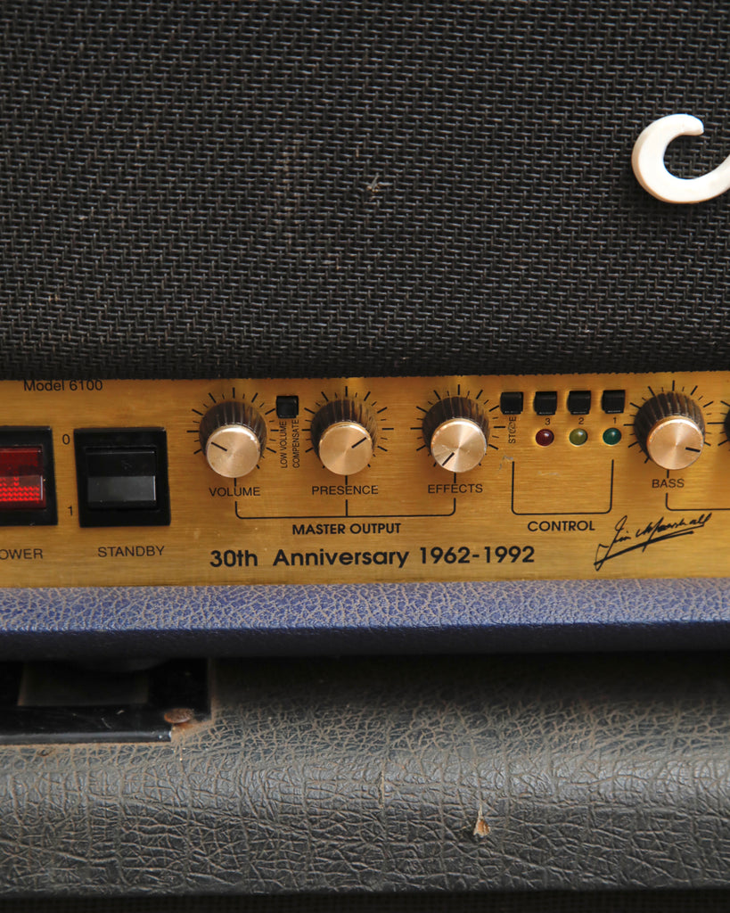 Marshall 6100 30th Anniversary Series 3-Channel 100-Watt Guitar Valve Amplifier Head Pre-Owned