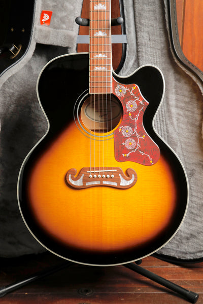 Epiphone J-200EC Studio Vintage Sunburst Acoustic-Electric Guitar Pre-Owned