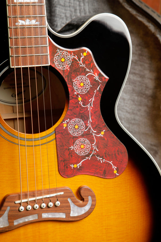 Epiphone J-200EC Studio Vintage Sunburst Acoustic-Electric Guitar Pre-Owned