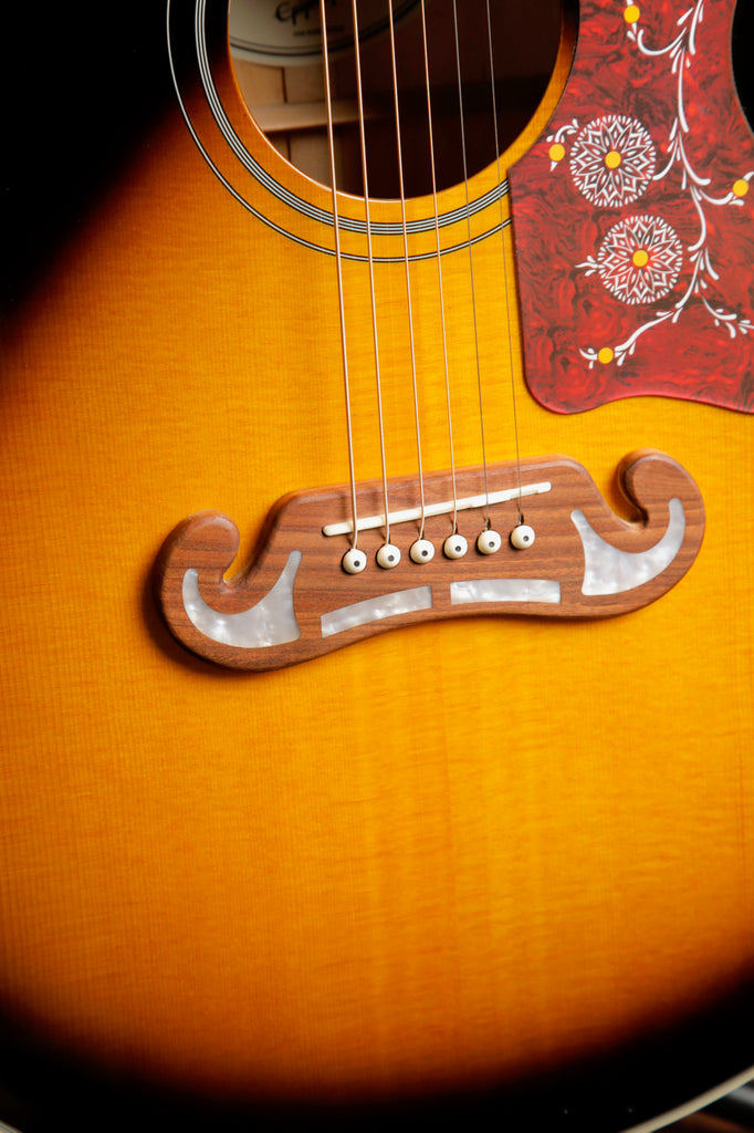 Epiphone J-200EC Studio Vintage Sunburst Acoustic-Electric Guitar Pre-Owned