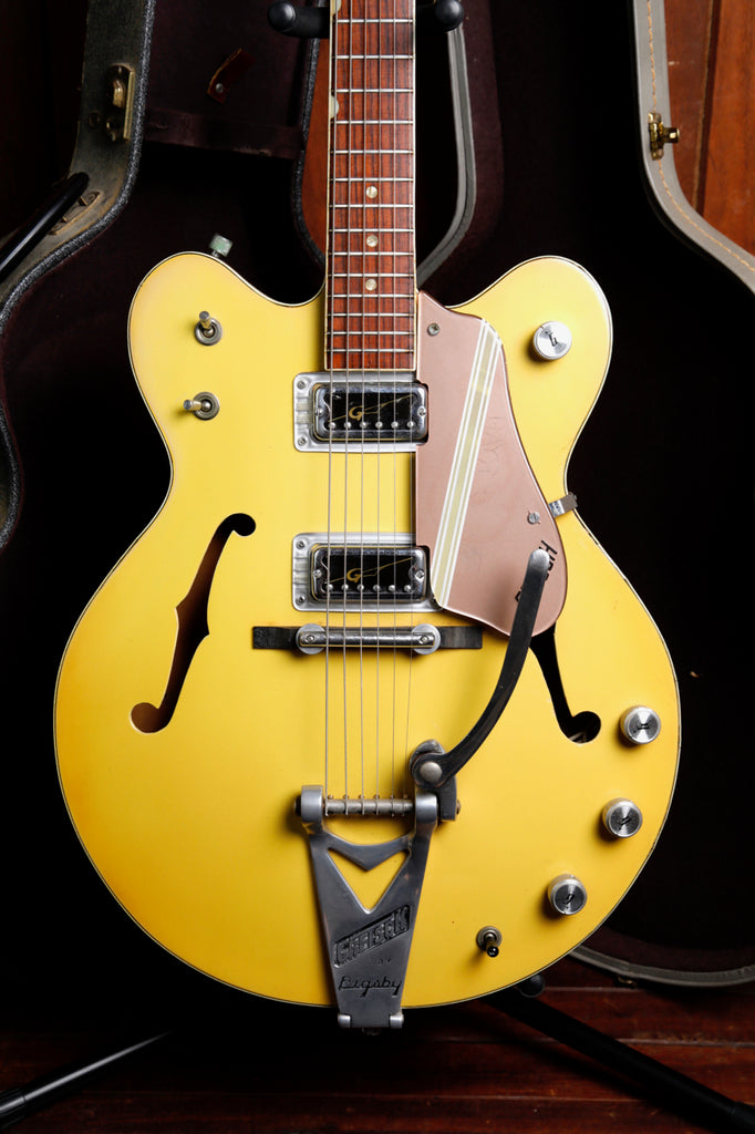 Gretsch 6105 Rally Bamboo Yellow Hollowbody Electric Guitar 1967 Pre-Owned