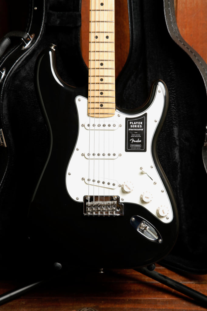 Fender Player Series Stratocaster Black Electric Guitar w/Case Pre-Owned