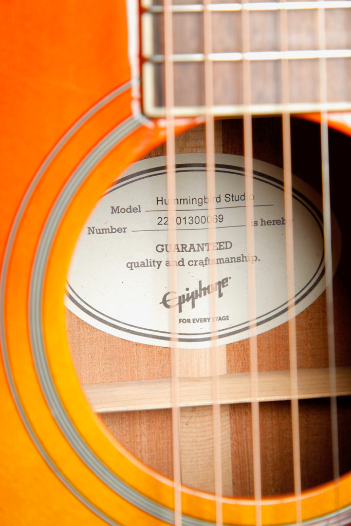 Epiphone Hummingbird Studio Faded Cherry Burst Acoustic-Electric Guitar Pre-Owned