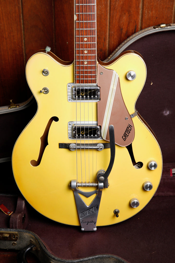 Gretsch 6105 Rally Bamboo Yellow Hollowbody Electric Guitar 1967 Pre-Owned