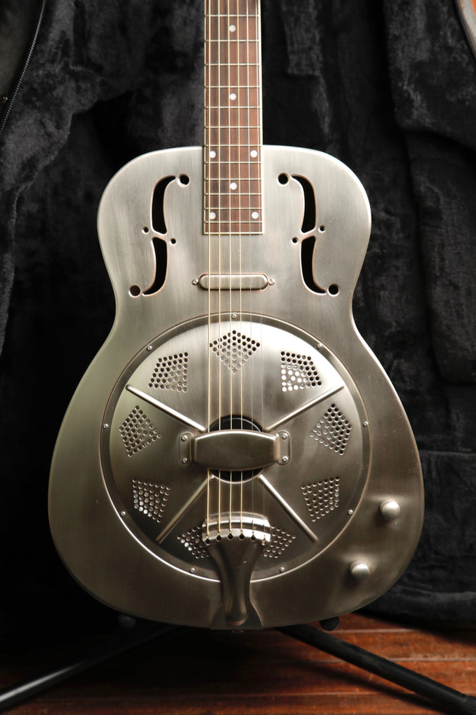 Bourbon Street 1C-A Style 0 Distressed Look Resonator w/ Pickup & Case Pre-Owned