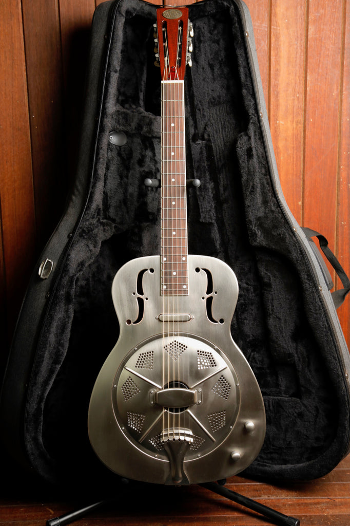 Bourbon Street 1C-A Style 0 Distressed Look Resonator w/ Pickup & Case Pre-Owned