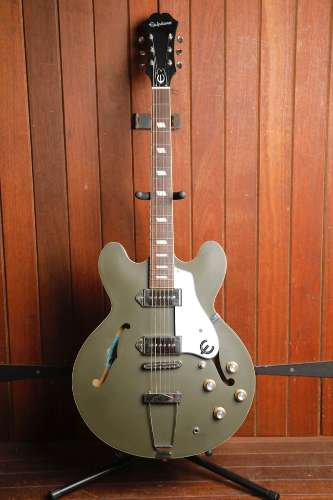 Epiphone Casino Worn Olive Drab Hollowbody Electric Guitar Pre-Owned