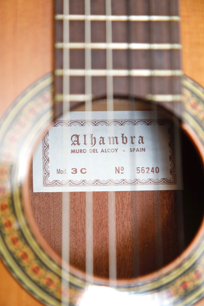 Alhambra Model 3C Classical Nylon String Guitar Made In Spain Pre-Owned