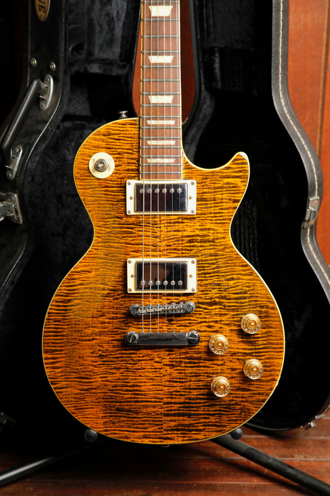Epiphone Joe Perry Boneyard Les Paul Antique Tiger Electric Guitar 2004 MIK Pre-Owned
