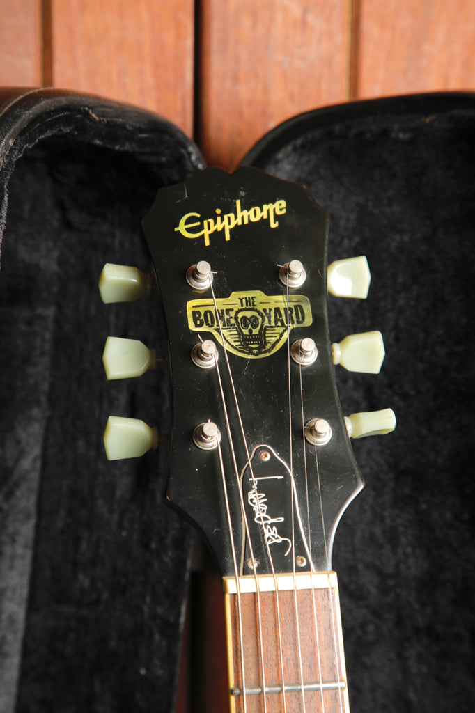 Epiphone Joe Perry Boneyard Les Paul Antique Tiger Electric Guitar 2004 MIK Pre-Owned