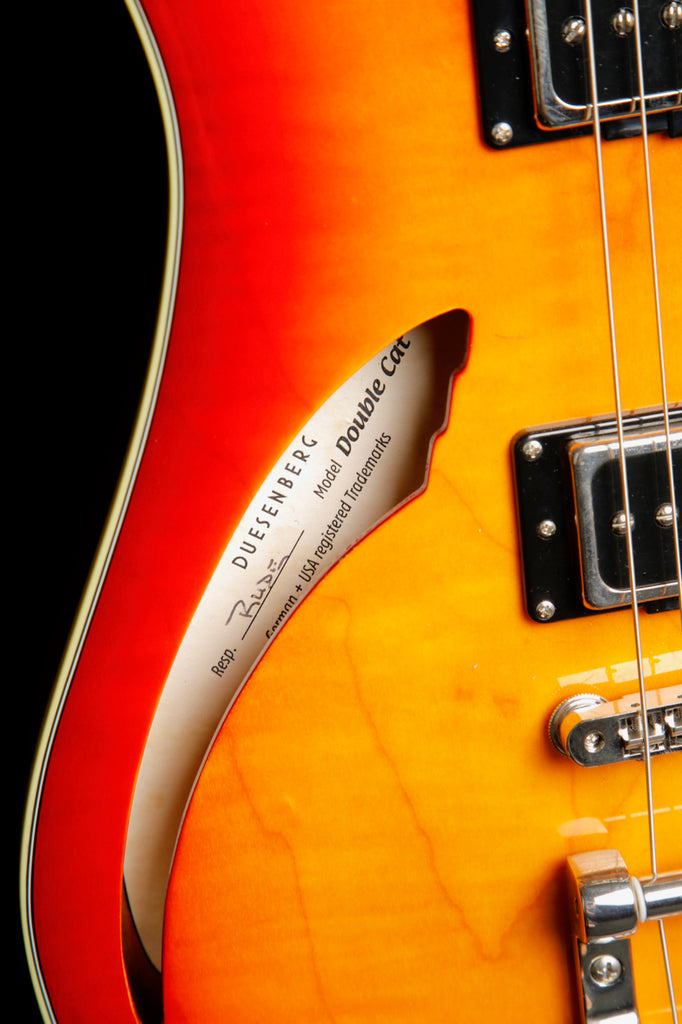 Duesenberg Double Cat Semi-Hollow Fire Burst Electric Guitar Pre-Owned