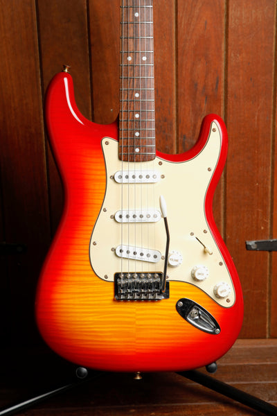 Squier Vintage Modified Stratocaster FMT Cherry Sunburst Electric Guitar 2008 Pre-Owned