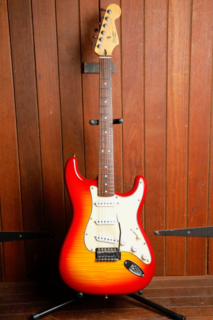 Squier Vintage Modified Stratocaster FMT Cherry Sunburst Electric Guitar 2008 Pre-Owned
