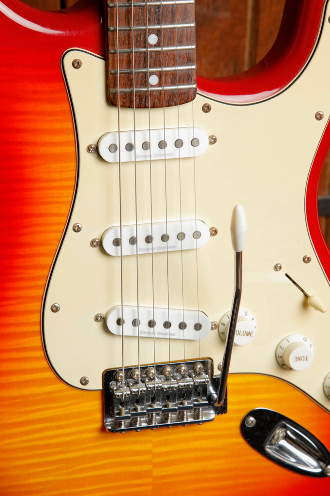 Squier Vintage Modified Stratocaster FMT Cherry Sunburst Electric Guitar 2008 Pre-Owned