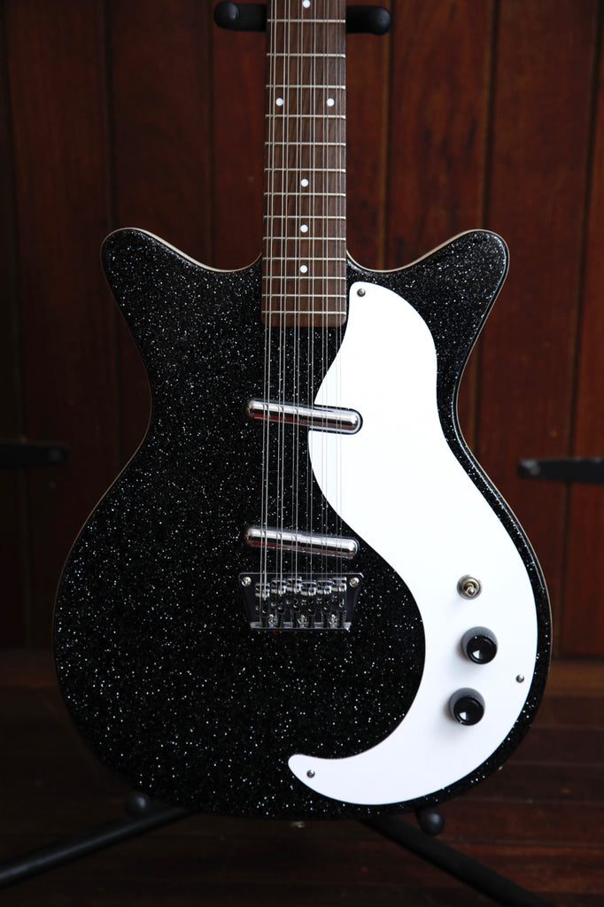 Danelectro '59 DC 12-String Electric Guitar Black Sparkle