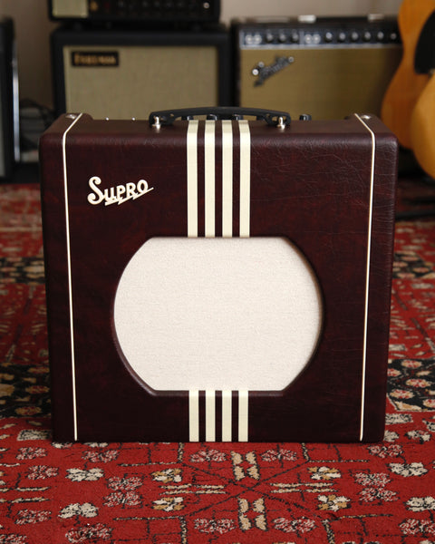 Supro Delta King 12 Combo 1x12" Amplifier Burgundy and Cream