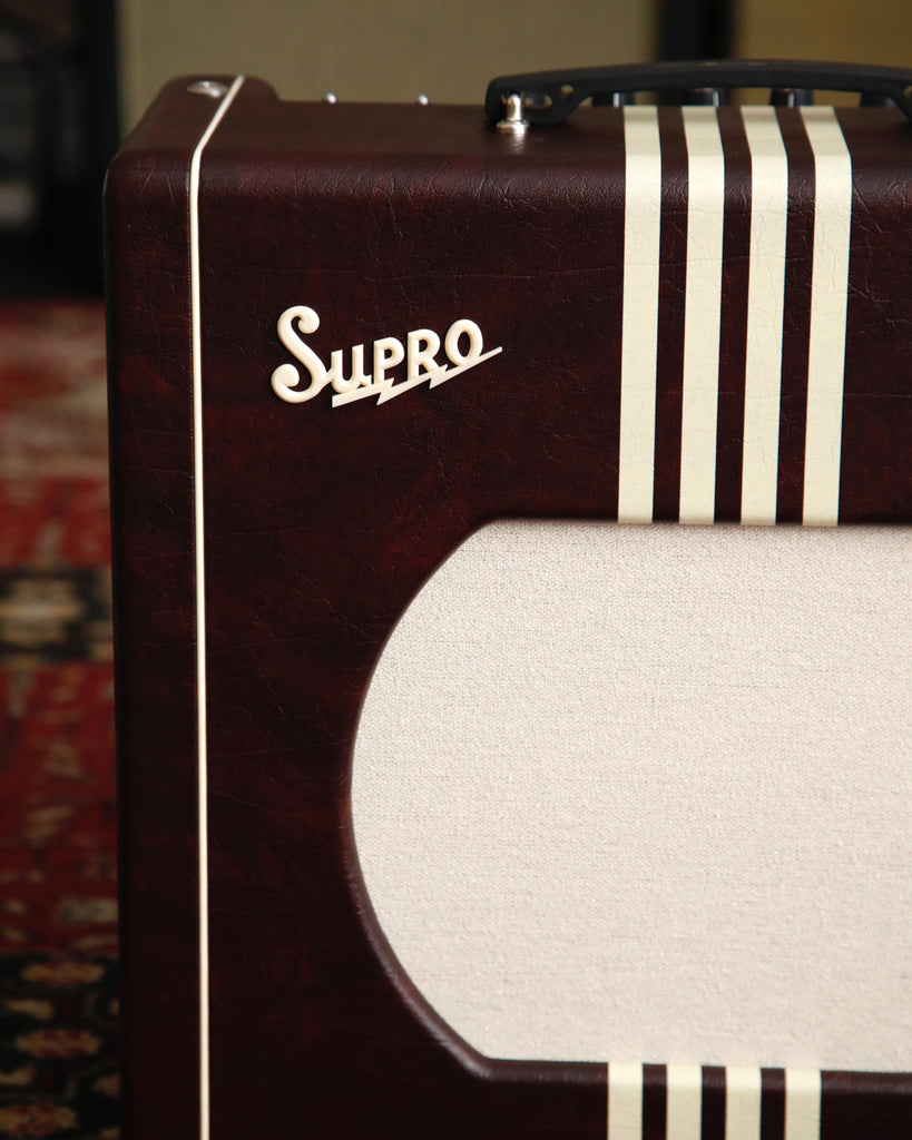 Supro Delta King 12 Combo 1x12" Amplifier Burgundy and Cream