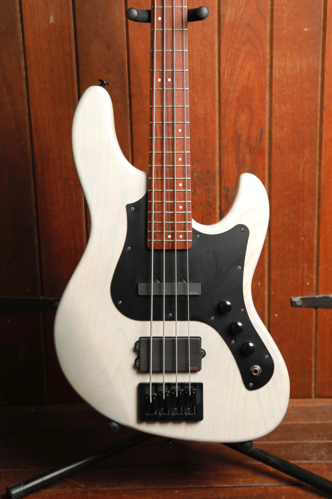 Fujigen FGN JMJ-ASH-DE-M Transparent White Flat Bass Guitar Pre-Owned