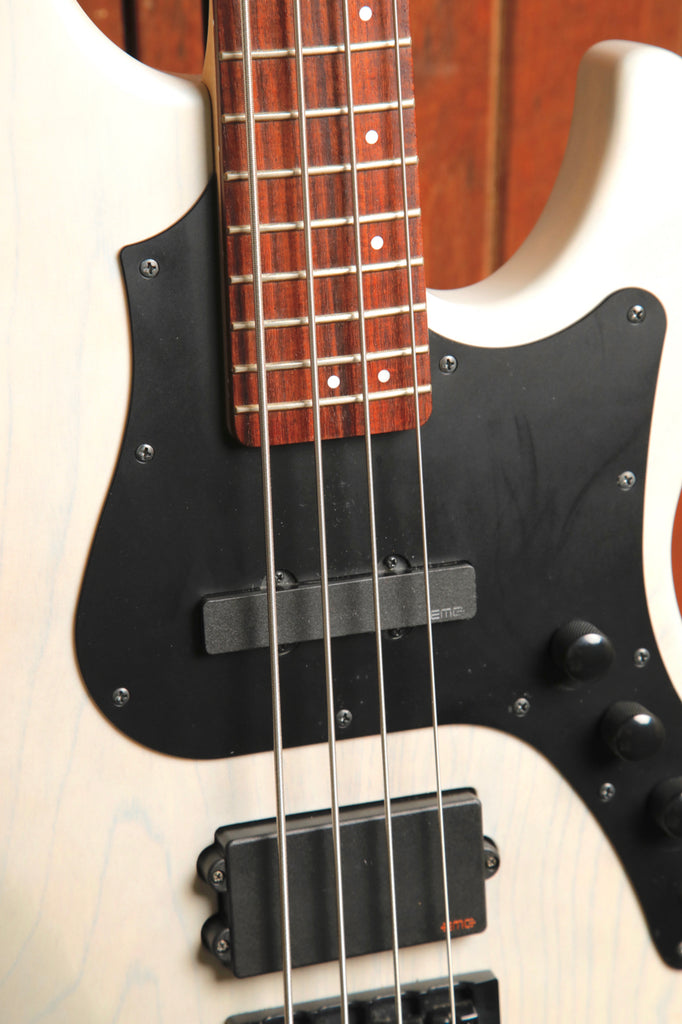 Fujigen FGN JMJ-ASH-DE-M Transparent White Flat Bass Guitar Pre-Owned