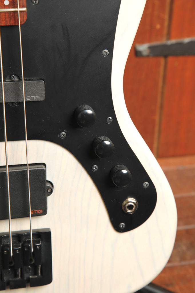 Fujigen FGN JMJ-ASH-DE-M Transparent White Flat Bass Guitar Pre-Owned