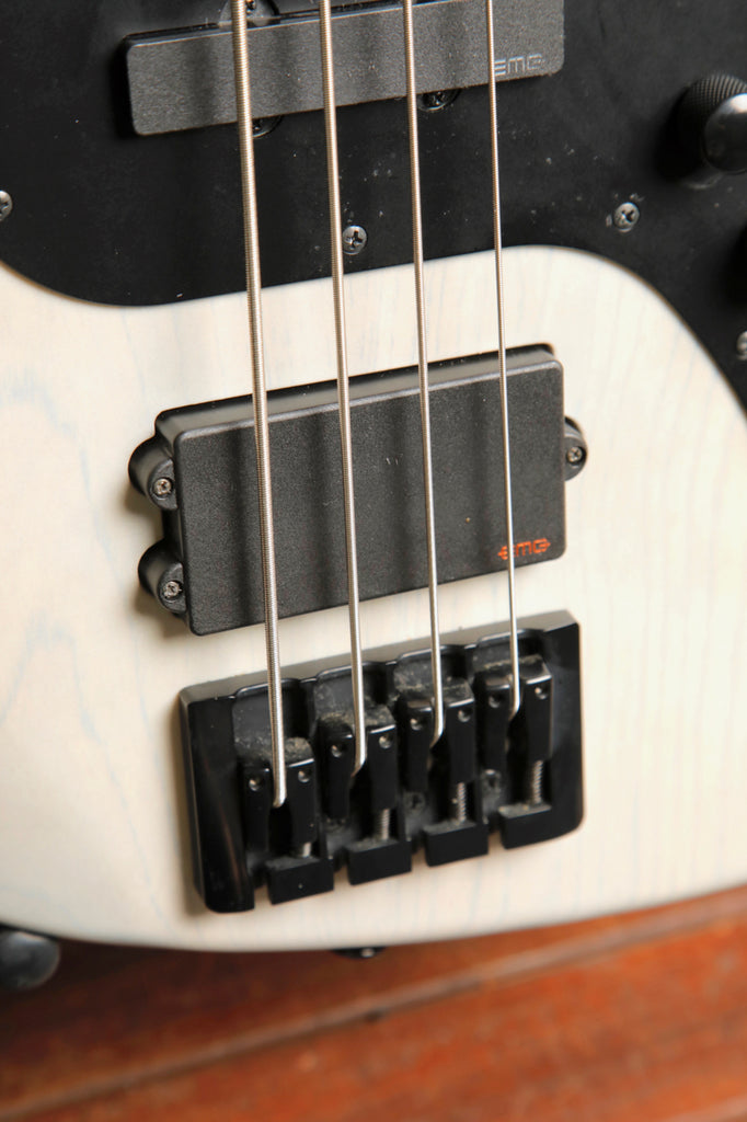 Fujigen FGN JMJ-ASH-DE-M Transparent White Flat Bass Guitar Pre-Owned