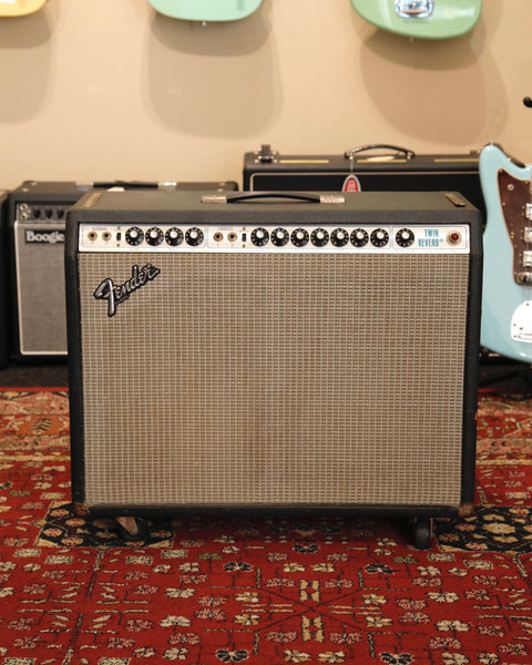 Fender 1980 Twin Reverb 2x12" 135-Watt Valve Amplifier w/Cover & Footswitch Pre-Owned