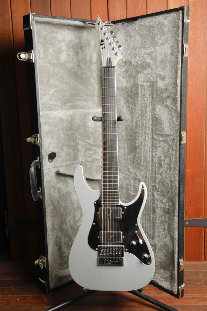 ESP LTD Ken Susi Signature M-7 Metallic Silver 7-String Electric Guitar Pre-Owned
