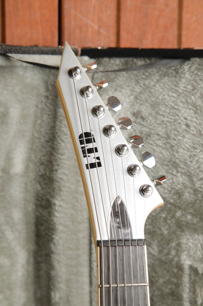 ESP LTD Ken Susi Signature M-7 Metallic Silver 7-String Electric Guitar Pre-Owned