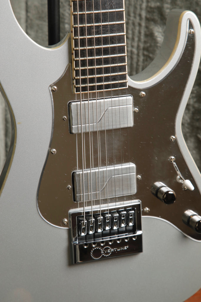 ESP LTD Ken Susi Signature M-7 Metallic Silver 7-String Electric Guitar Pre-Owned