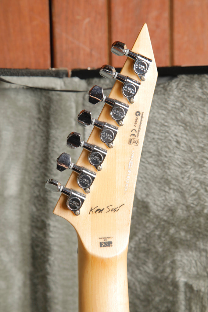 ESP LTD Ken Susi Signature M-7 Metallic Silver 7-String Electric Guitar Pre-Owned