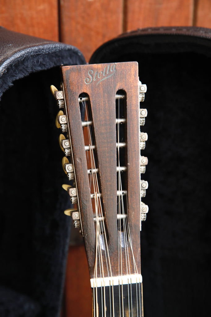 Stella Oscar Schmidt 12-String 1930's Decalcomania Grand Concert Acoustic Guitar Pre-Owned