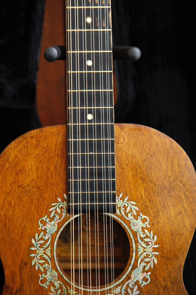 Stella Oscar Schmidt 12-String 1930's Decalcomania Grand Concert Acoustic Guitar Pre-Owned