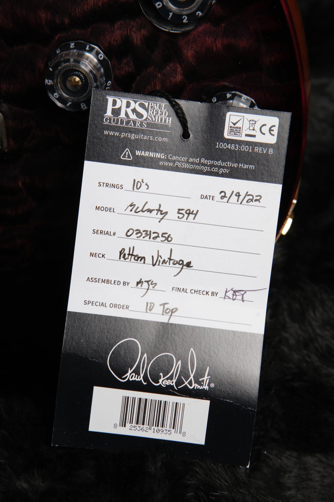 PRS McCarty 594 10-Top Purple Iris Electric Guitar 2022 Pre-Owned