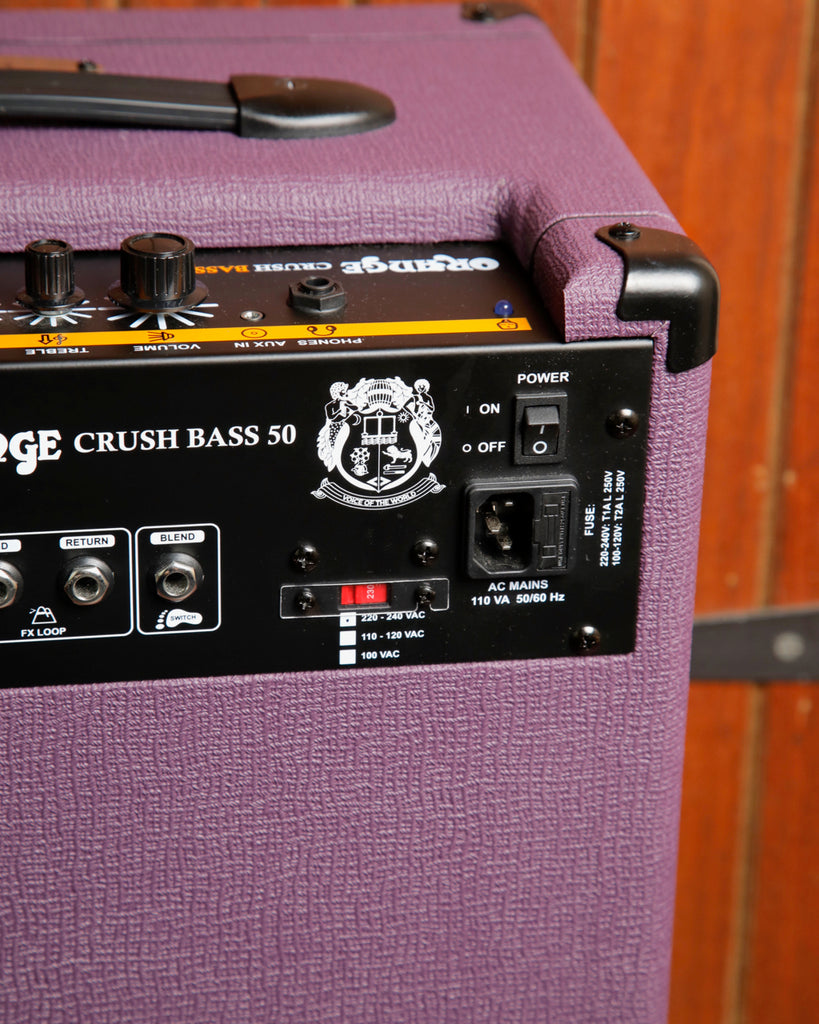 Orange Crush Bass 50 Glenn Hughes Limited Edition Purple Bass Amplifier Pre-Owned