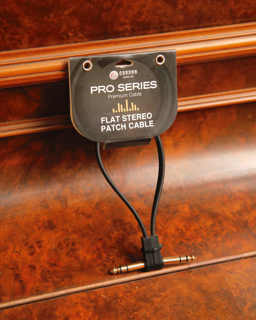 Carson Pro Flat Stereo TRS Patch Cable - 1ft