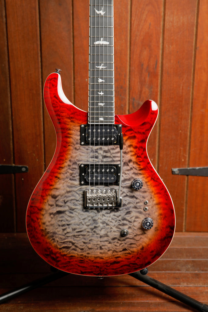 PRS Paul Reed Smith SE Custom 24-08 Quilt Charcoal Cherry Burst