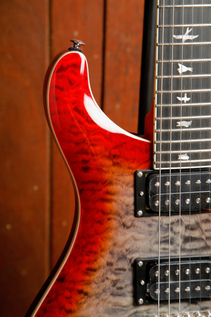 PRS Paul Reed Smith SE Custom 24-08 Quilt Charcoal Cherry Burst