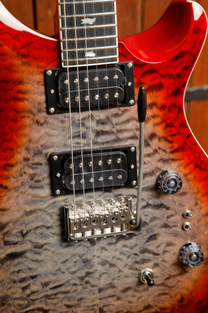 PRS Paul Reed Smith SE Custom 24-08 Quilt Charcoal Cherry Burst