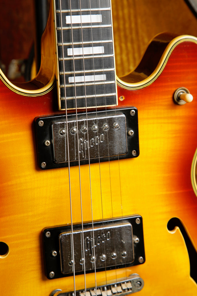 Greco SA-500 Cherry Sunburst Semi-Hollow Electric Guitar Made In Japan 1974 Pre-Owned